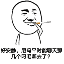 好安静，尼玛平时能聊天那几个叼毛哪去了？