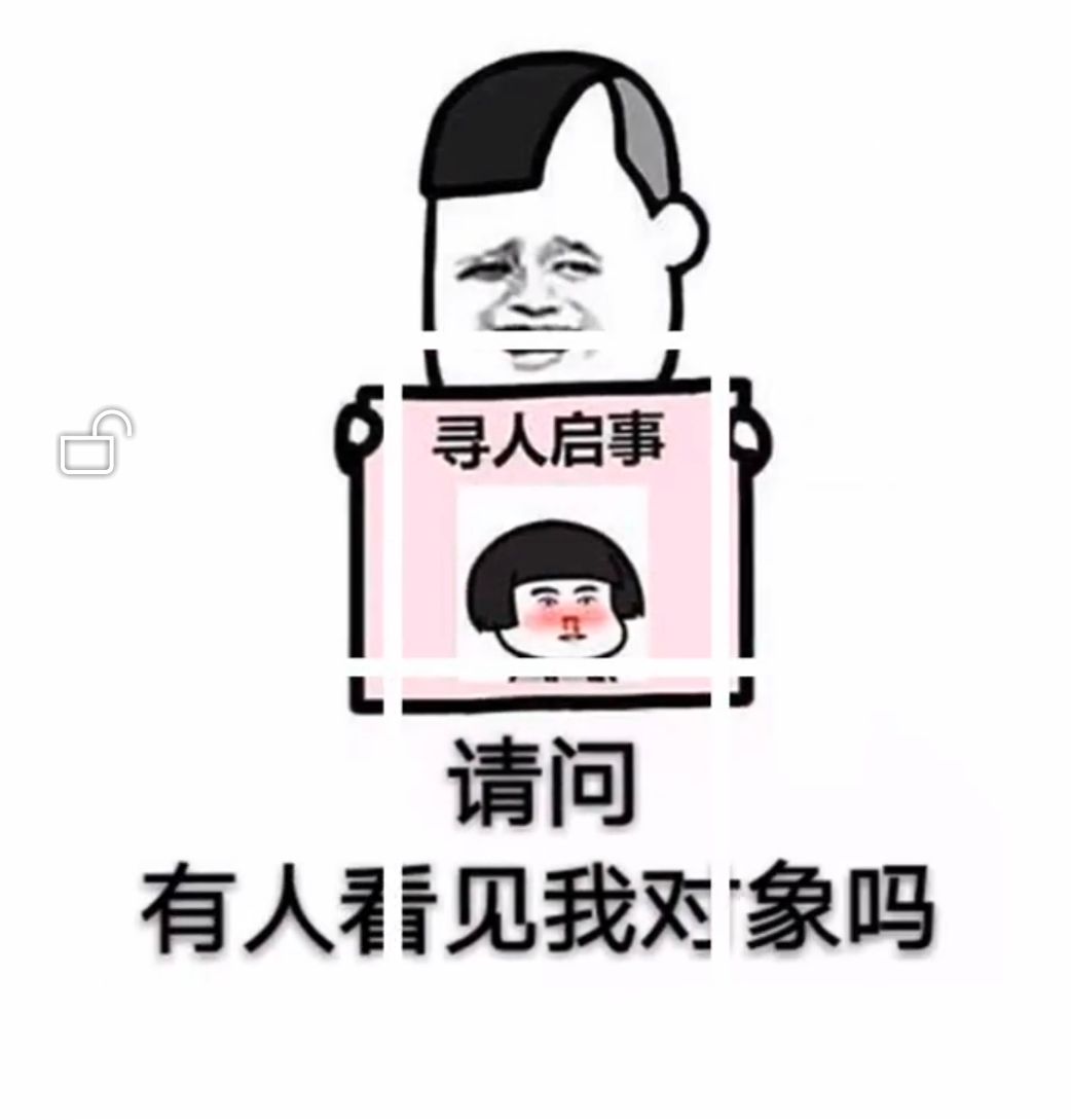 寻人启事，请问有人看见我对象吗