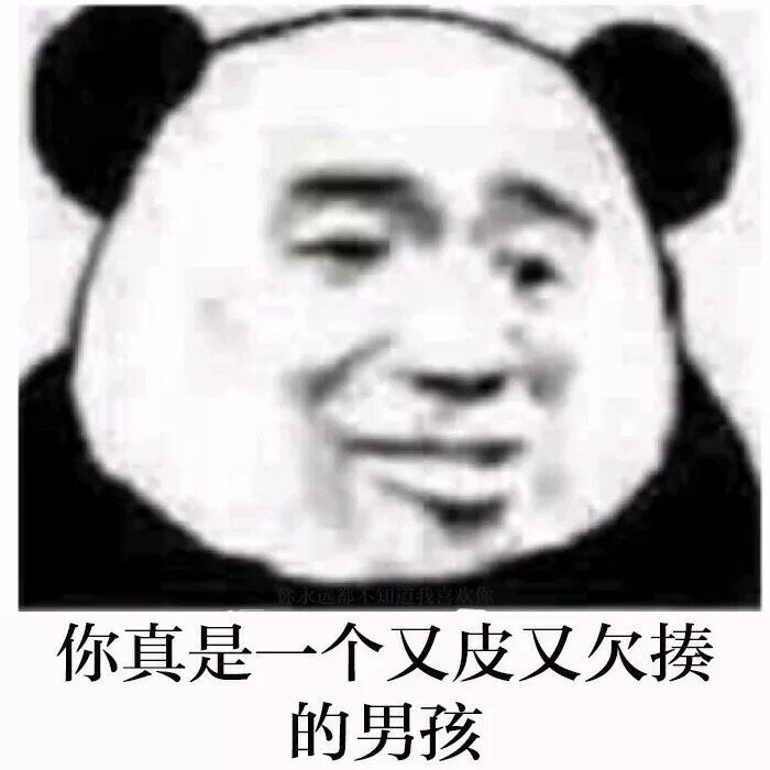 你真是一个又皮又欠揍的男孩