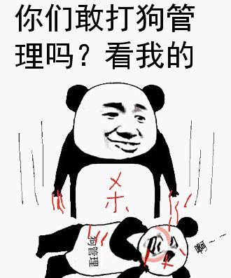 你们敢打狗管理吗？看我的