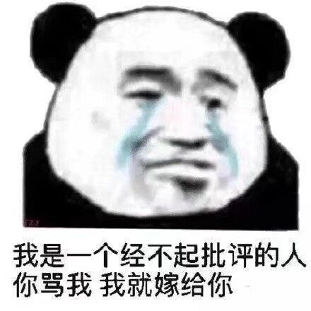 我是一个经不起批评的人，你骂我我就嫁给你