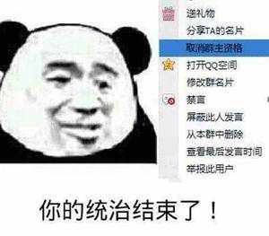 你的统治结束了