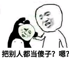 把别人都当傻子？嗯