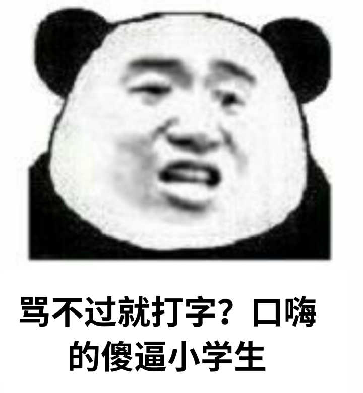 骂不过就打字？口嗨的傻逼小学生