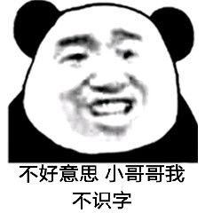 不好意思，小哥哥我不识字