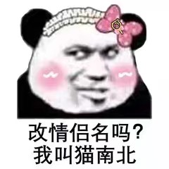 改情侣名吗？我叫猫南北