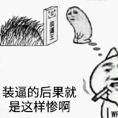 装逼的后果就是这样惨啊