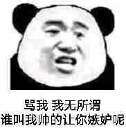 骂我我无所谓，谁叫我帅的让你嫉妒呢