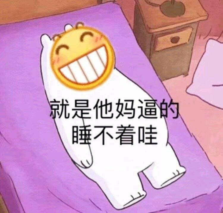 就是他妈逼的睡不着哇