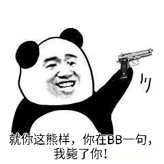 就你这熊样，你在BB一句，我毙了你！