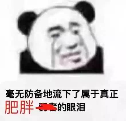 毫无防备地流下了属于真正肥胖的眼泪