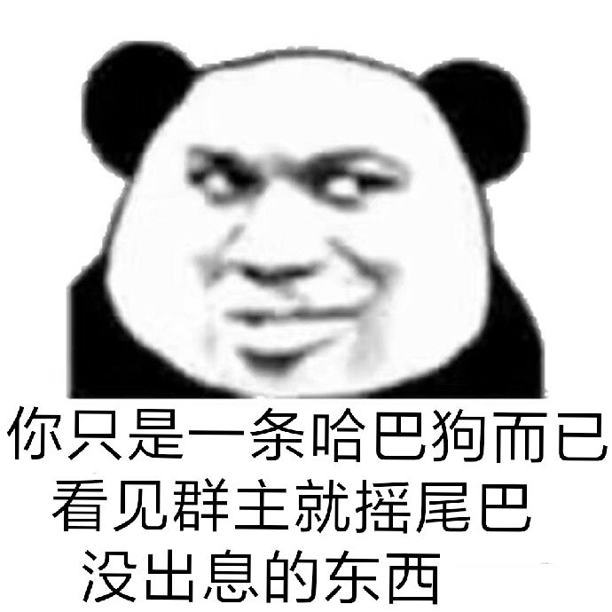 你只是一条哈巴狗而已，看见群主就摇尾巴没出息的东西