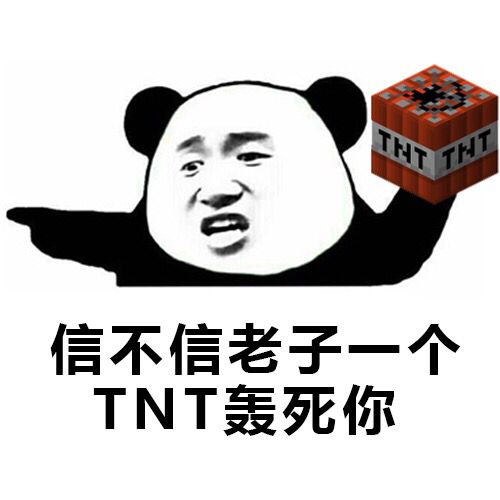 信不信老子一个TNT轰死你