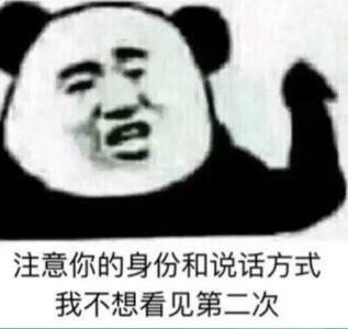 注意你的身份和说话方式，我不想看见第二次