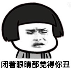 闭着眼睛都觉得你丑