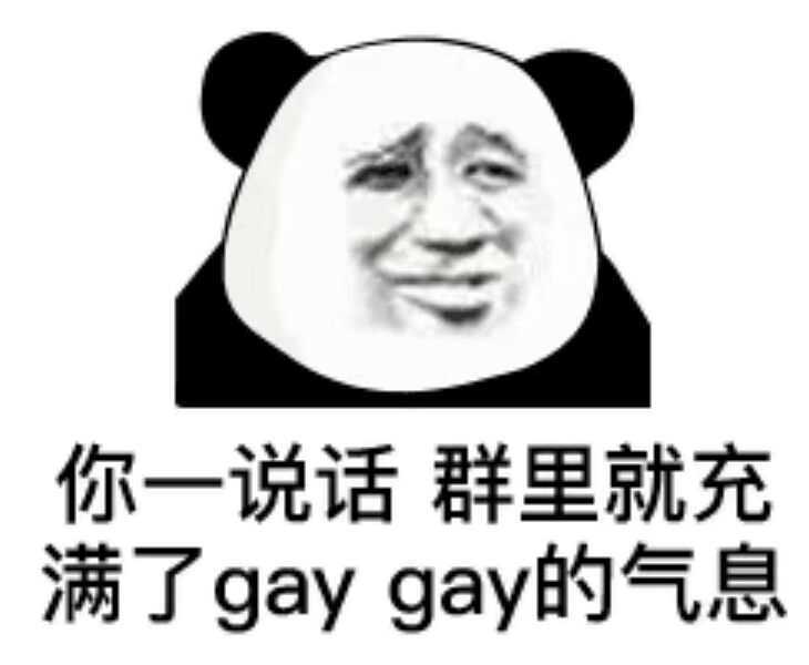 你一说话群里就充满了 gay gay的气息