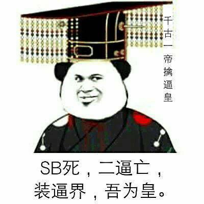 SB死，二逼亡，装逼界，吾为皇。