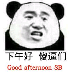 下午好傻逼们 Good afternoon sb