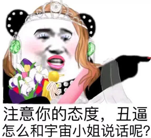 注意你的态度，丑逼怎么和宇宙小姐说话呢？