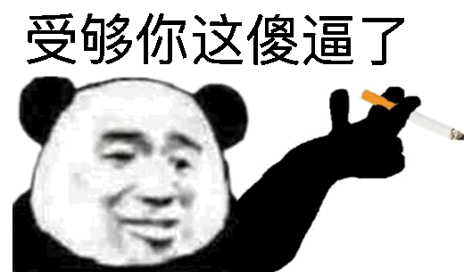 受够你这傻逼了