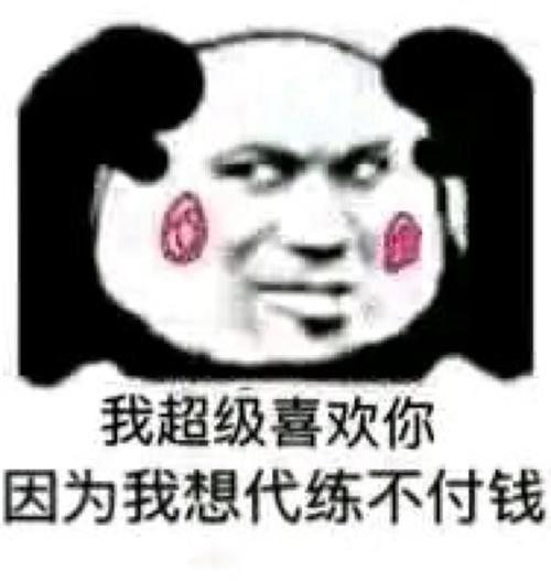 我超级喜欢你，因为我想代练不付钱