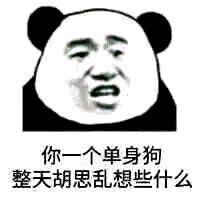 你一个单身狗，整天胡思乱想些什么