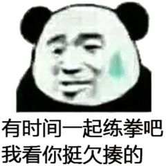 有时间一起练拳吧，我看你挺欠揍的