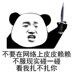 不要在网络上皮皮赖赖，不服现实碰一碰看我扎不扎你