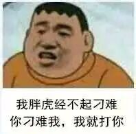 我胖虎经不起刁难你刁难我，我就打你