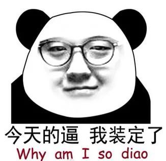 今天的逼我装定了，Why am I so diao