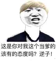 这是你对我这个当爹的该有的态度吗？逆子！