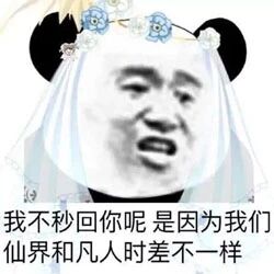 我不秒回你呢，是因为我们仙界和凡人时差不一样