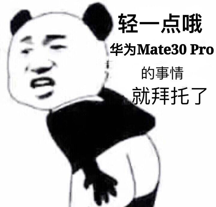 轻一点哦，华为Mate30Pro的事情就拜托了