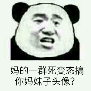 妈的一群死变态，搞你妈妹子头像？