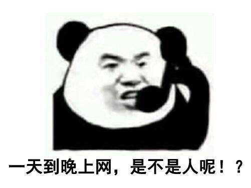 一天到晚上网，是不是人呢！？