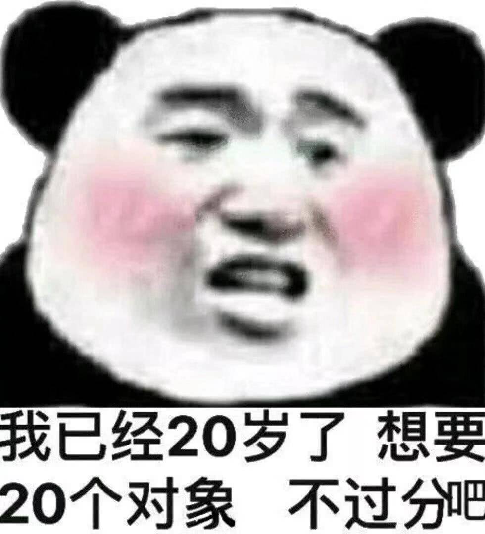 我已经20岁了，想要20个对象不过分吧