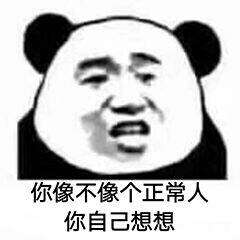 你像不像个正常人，你自己想想