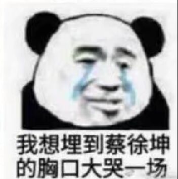 我想埋到蔡徐坤的胸口大哭一场