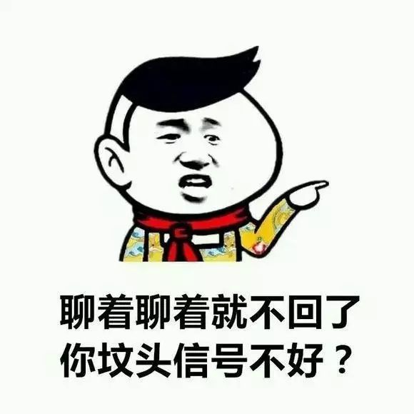 聊着聊着就不回了，你坟头信号不好？