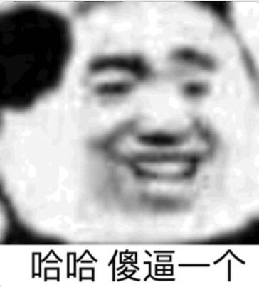 哈哈傻逼一个