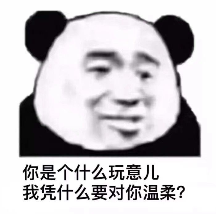 你是个什么玩意儿？我凭什么要对你温柔？