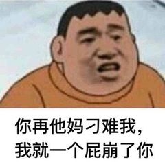 你再他妈刁难我，我就一个屁崩了你