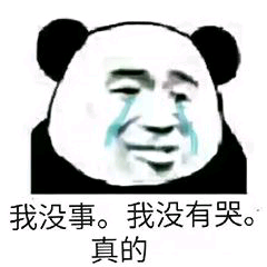 我没事。我没有哭。真的