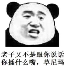 老子又不是跟你说话你插什么嘴，草尼玛