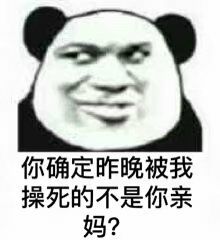 你确定昨晚被我操死的不是你亲妈？