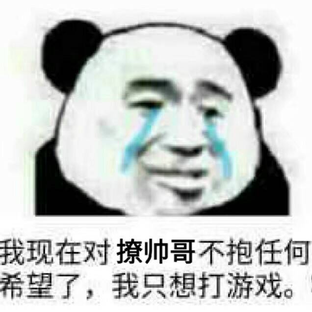 我现在对撩帅哥不抱任何希望了，我只想打游戏。