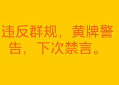 违反群规，黄牌警告，下次禁言。