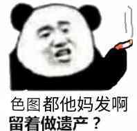 色图都他妈发啊，留着做遗产？