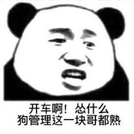 开车啊！怂什么狗管理这一块哥都熟