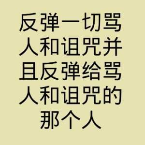 反弹一切骂人和诅咒，并且反弹给骂人和诅咒的那个人